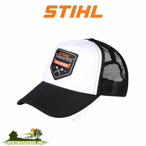 STIHL Timbersports Baseball sapka - Fekete / fehér - KISS MY AXE